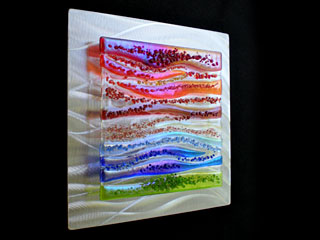 Custom Commissioned Fused Glass and Metal Wall Art