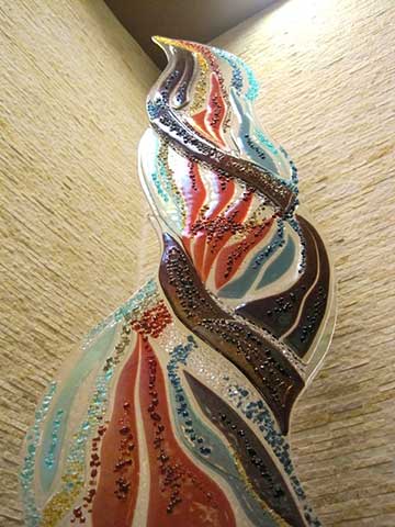 Custom Fused Glass Sculpture